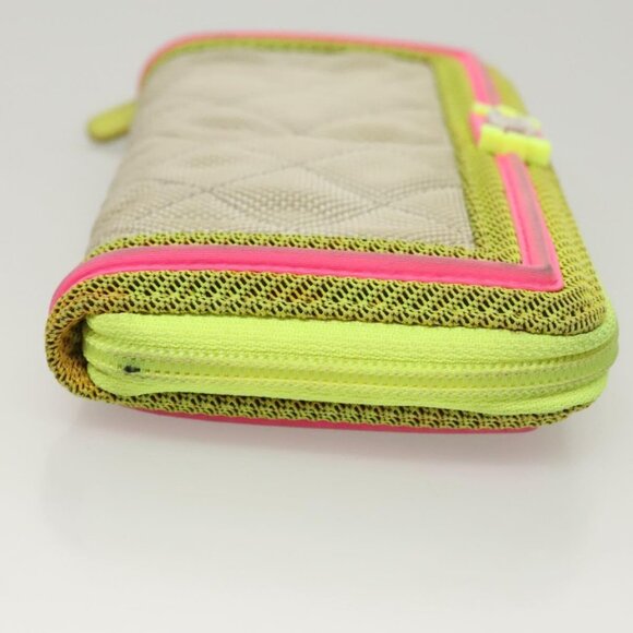CHANEL Long Wallet Nylon Yellow CC Auth - Picture 8 of 14